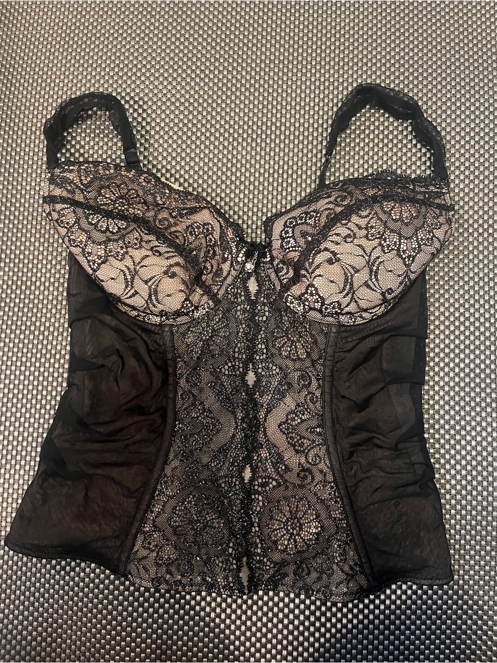 Vintage Y2K Victoria’s Secret Sexy Little Things Black Lace Corset Bustier 36C